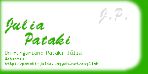 julia pataki business card